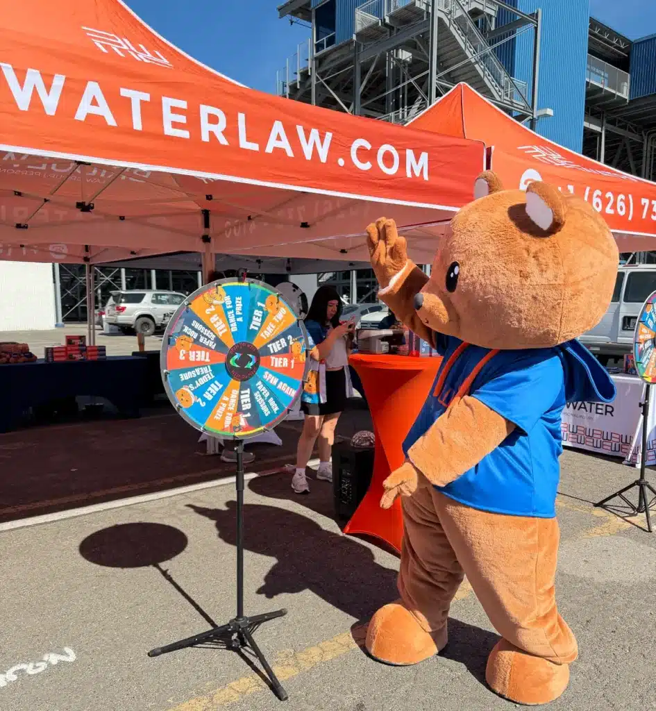 Lawson at Bridgewater Booth in Pomona Bridgewater Law Group Lawson at the Bridgewater booth during the Snyder Sportsman Classic in Pomona
