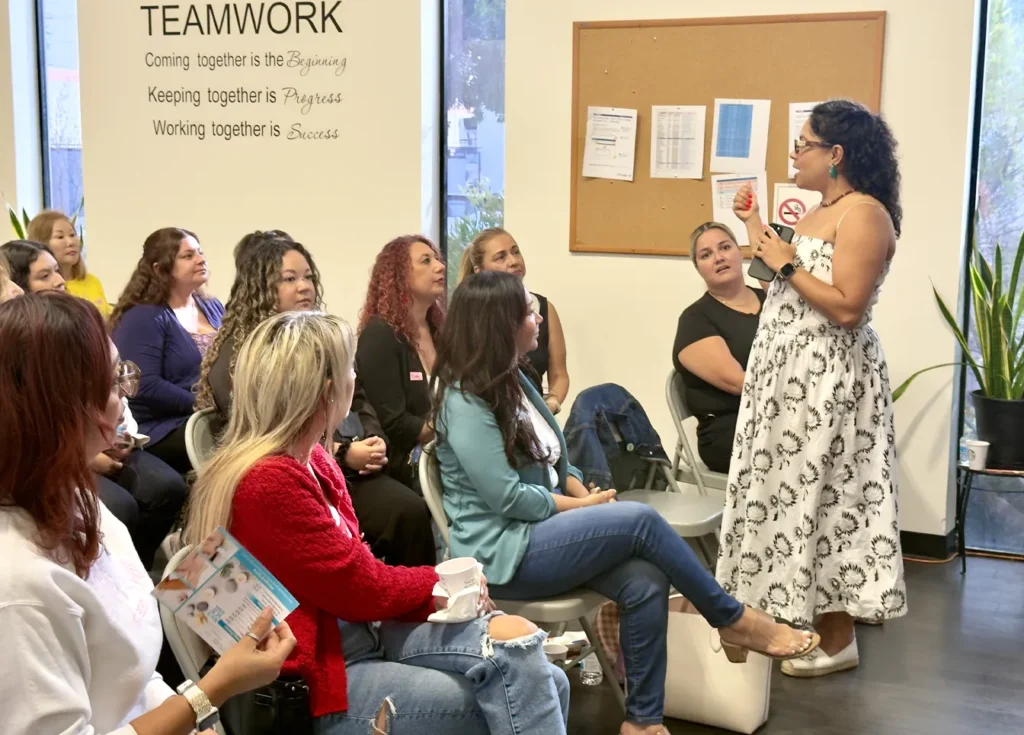 bestiepreneursintros Bridgewater Law Group Women connecting at the Bestiepreneur event in Santa Fe Springs