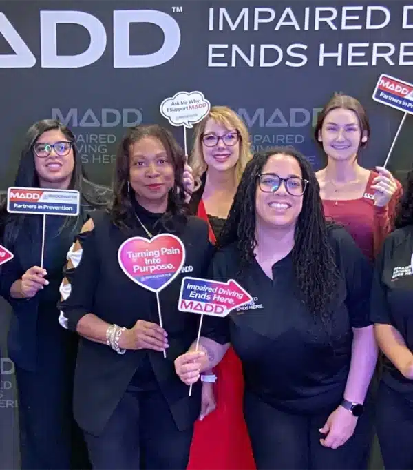 Bridgewater Law Group and MADD staff at the appreciation lunch for survivors, families, and advocates