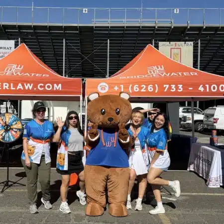 Bridgewater Law Group team with Lawson at the Snyder Sportsman Classic in Pomona