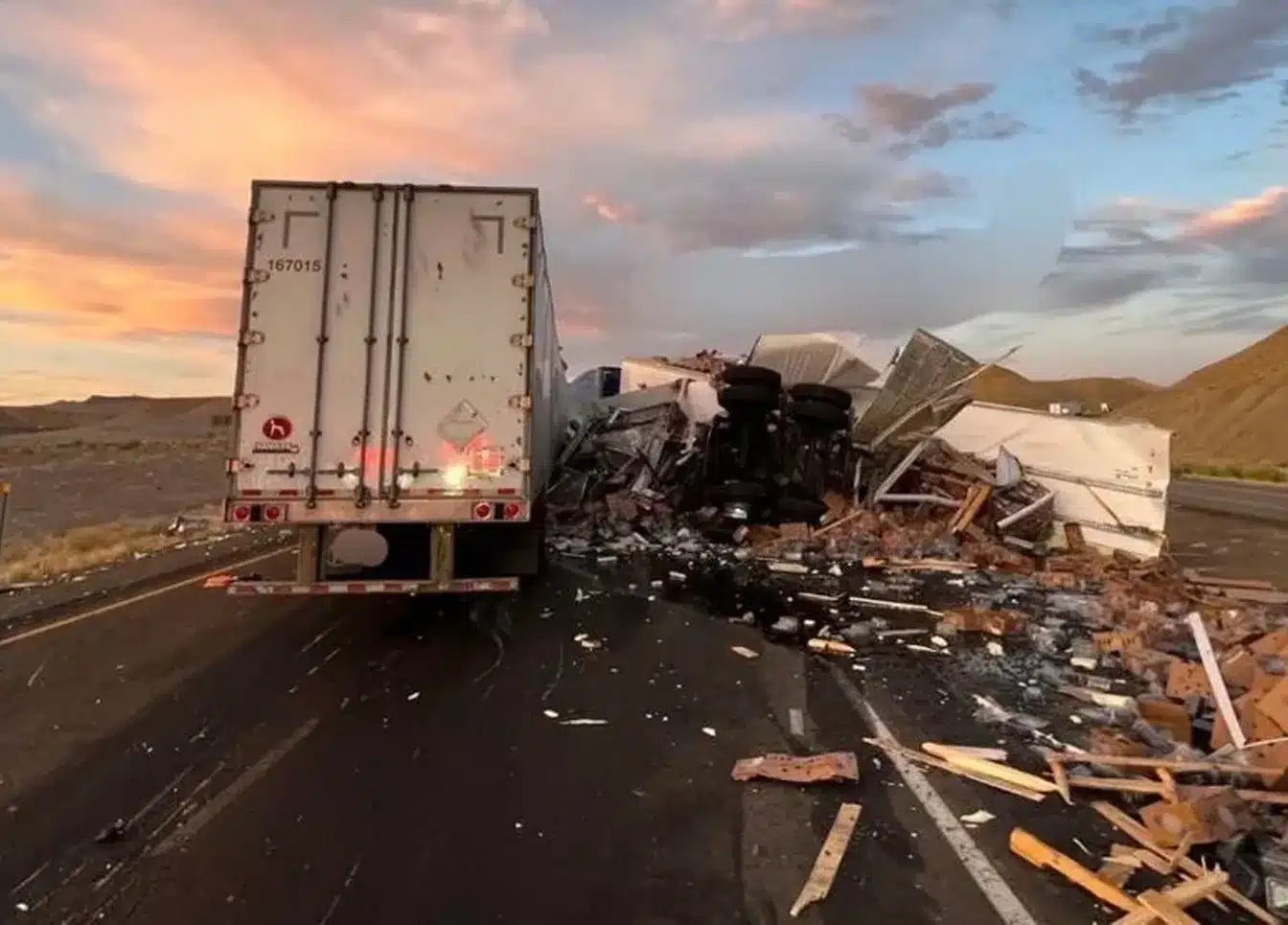 Who Is Responsible After a Truck Accident in California Bridgewater Law Group Severe commercial truck accident involving a tractor trailer and emergency responders in California