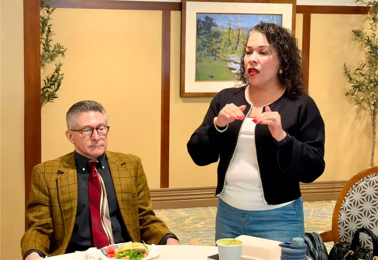 Professionals talking at a Bridgewater Leads Group gathering
